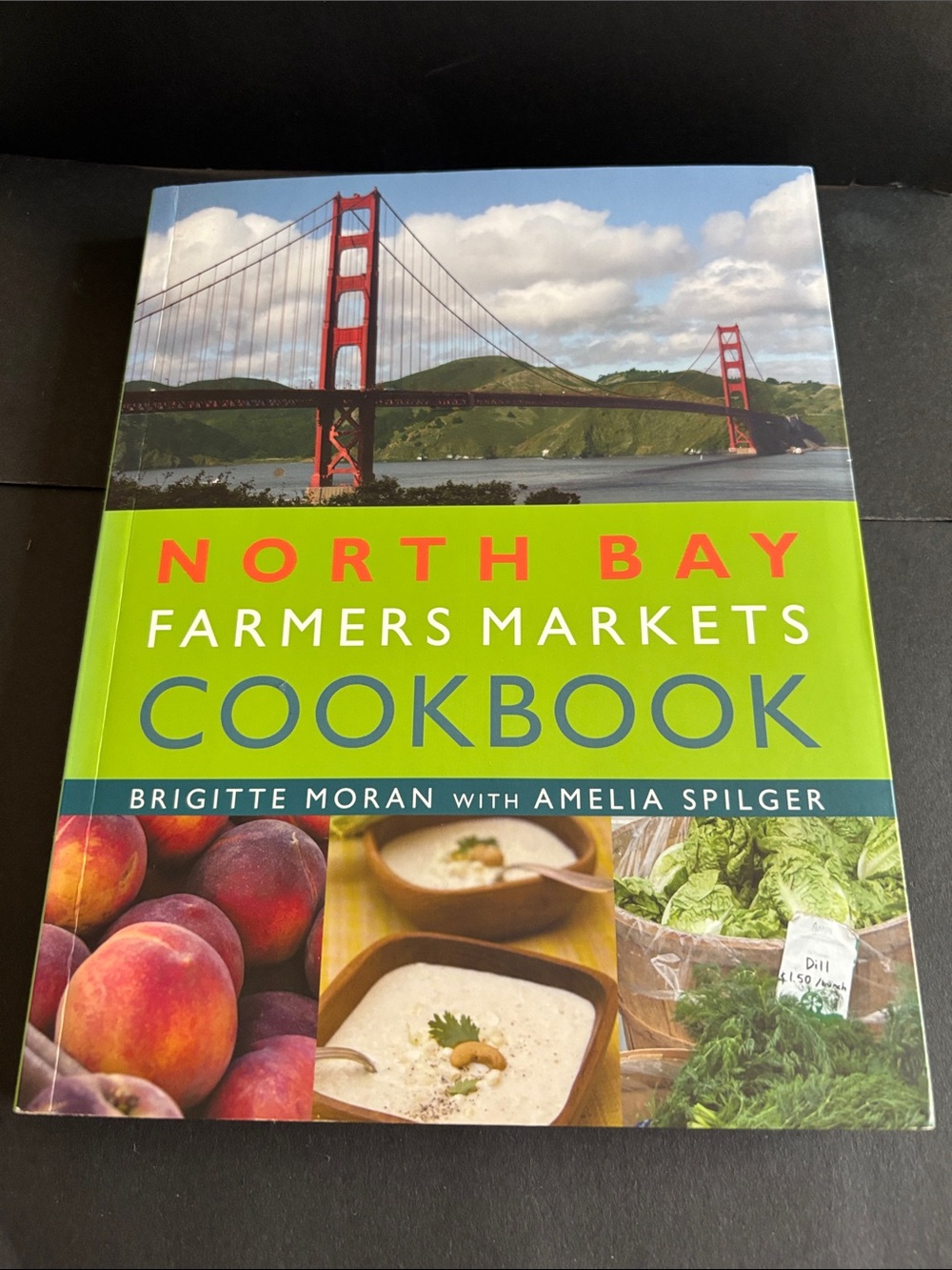 Gibbs Smith Cookbook with Green and Orange Cover Accents